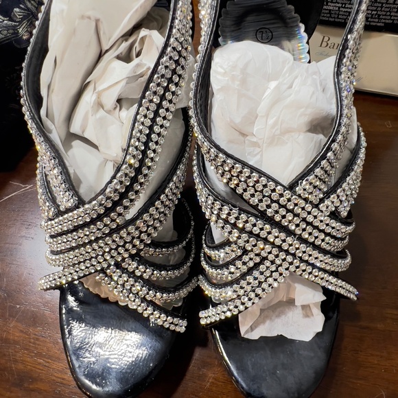 Delicacy Black heels with bling bling - Picture 1 of 8